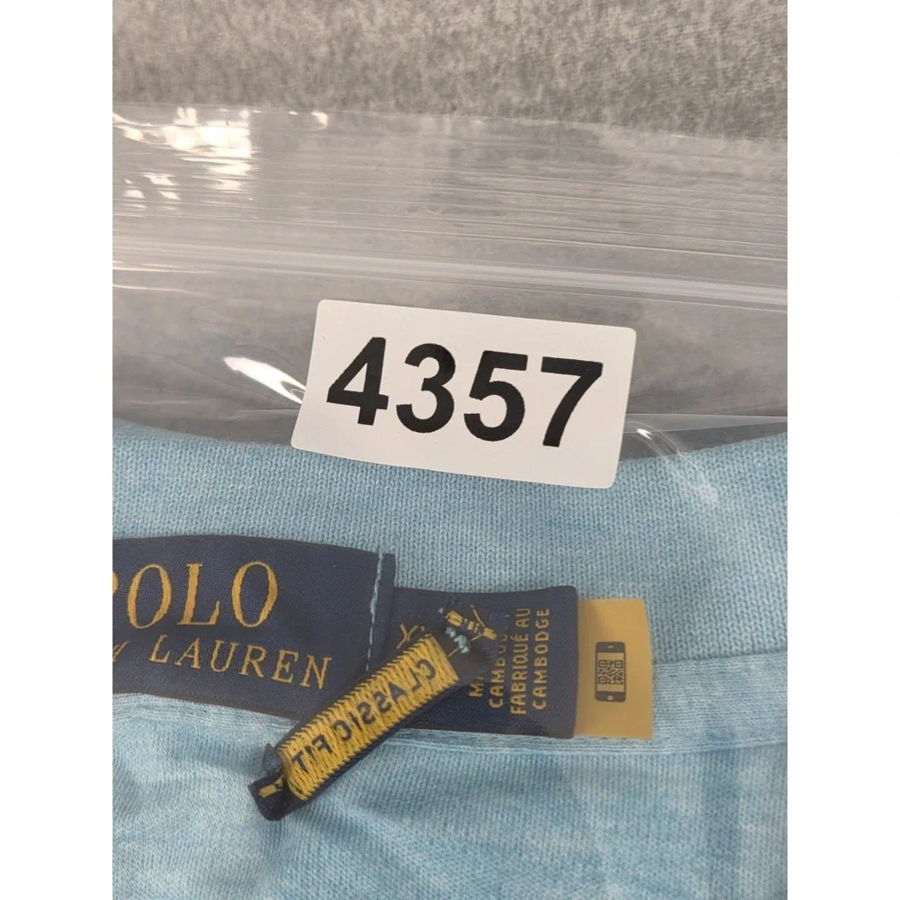 Polo Ralph Lauren Soft Touch Golf Polo Shirt 2XL Sky Sea Blue‎ Flesh Pony Logo